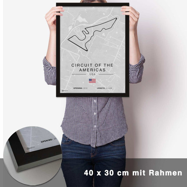 Lade das Bild in den Galerie-Viewer, Circuit Americas Rennstrecken Poster - Hell - CARTISTRY