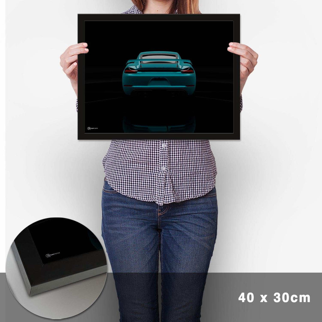 Cayman GT4 Dark Heck Poster - Cartistry