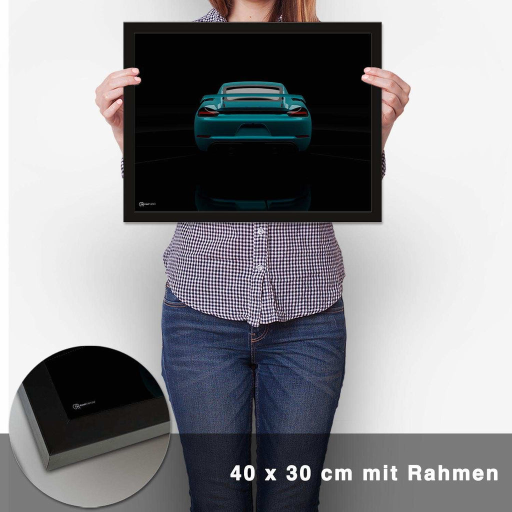 Cayman GT4 Dark Heck Poster - CARTISTRY