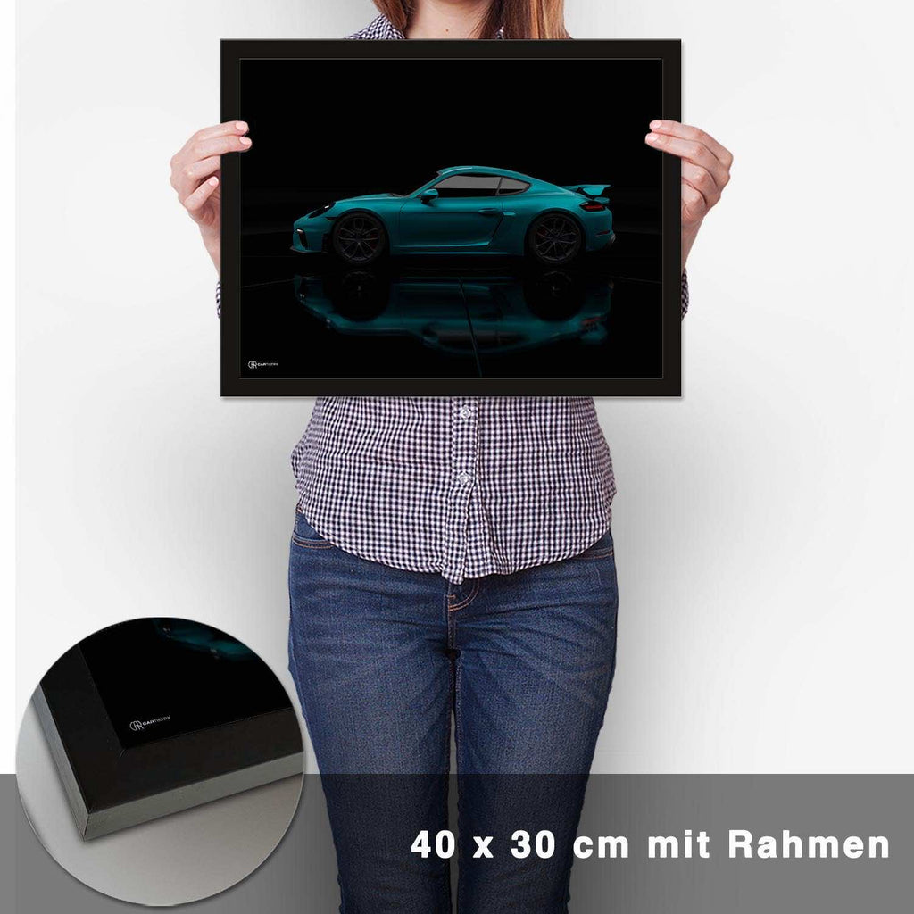 Cayman GT4 Dark Seite Poster - CARTISTRY