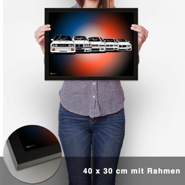 Lade das Bild in den Galerie-Viewer, M3 Generationen Poster Front Dunkel - CARTISTRY