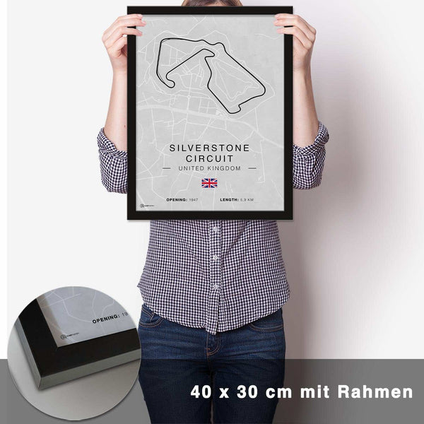 Lade das Bild in den Galerie-Viewer, Silverstone Rennstrecken Poster - Hell - CARTISTRY