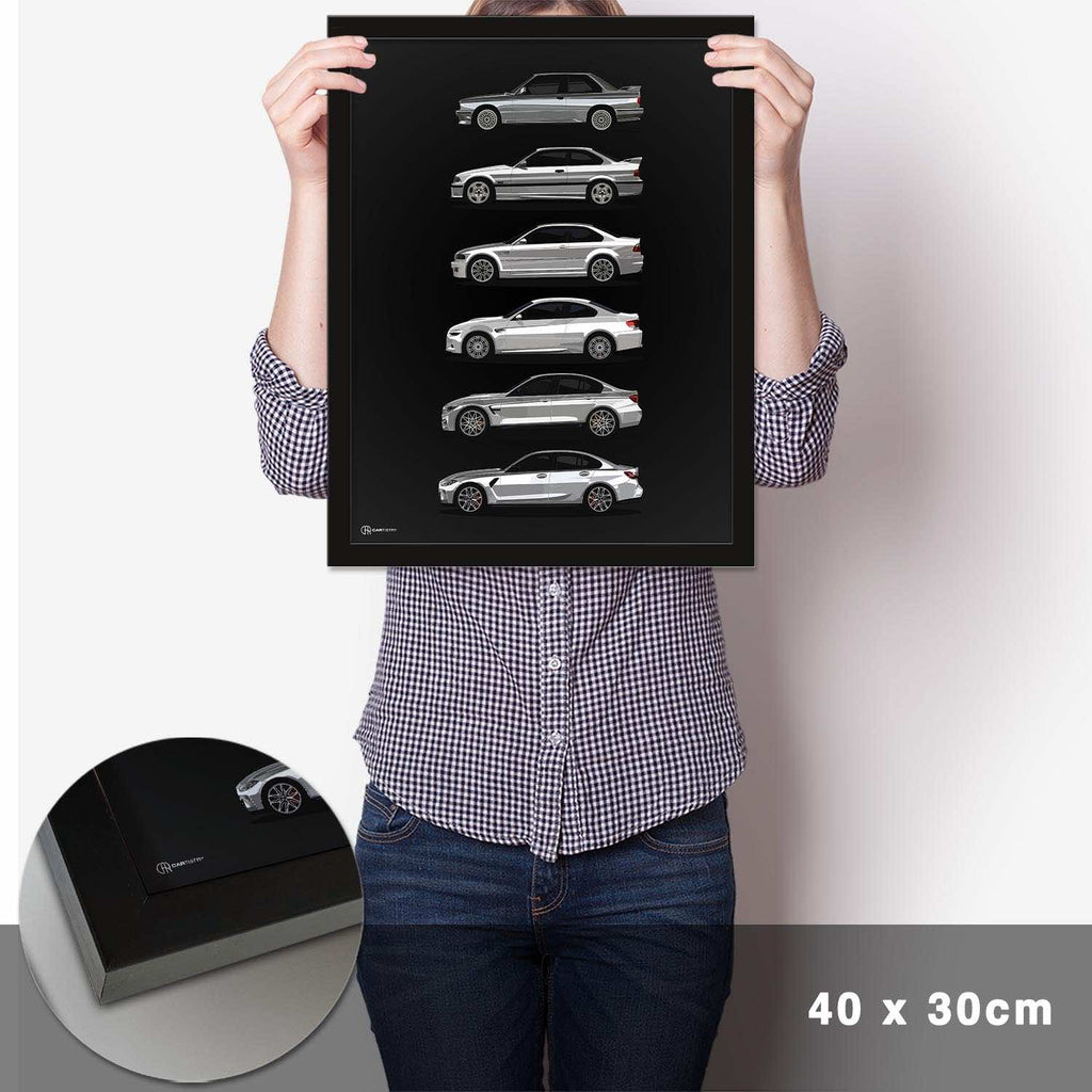 M3 Generationen Poster Seite Dunkel - Cartistry