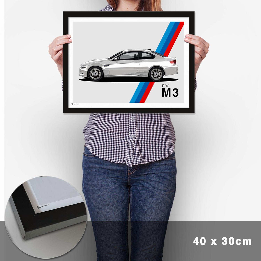 M3 E92 Artwork Poster - Cartistry