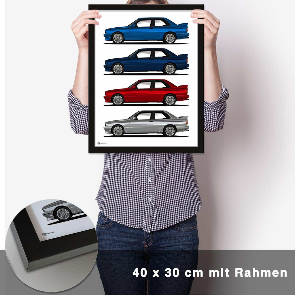 M3 E30 - Colors Poster - CARTISTRY