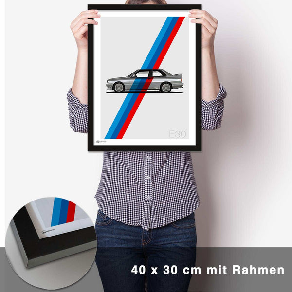 Lade das Bild in den Galerie-Viewer, M3 E30 - Stripes Poster - CARTISTRY
