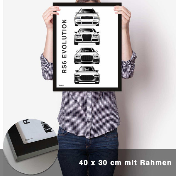 Lade das Bild in den Galerie-Viewer, RS6 Generationen Poster Vertikal - CARTISTRY