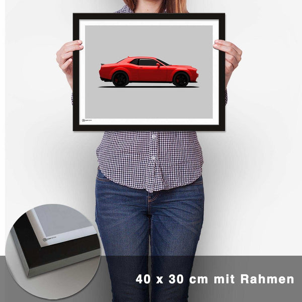 Lade das Bild in den Galerie-Viewer, Challenger SRT Demon Poster Seite - CARTISTRY