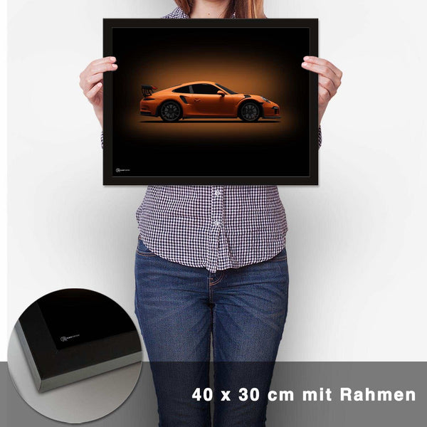 Lade das Bild in den Galerie-Viewer, 911 GT3 RS (991) Poster Seite Dunkel - CARTISTRY