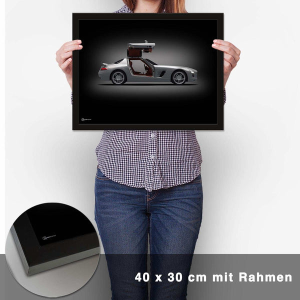 Lade das Bild in den Galerie-Viewer, SLS AMG Poster Seite Dunkel - CARTISTRY