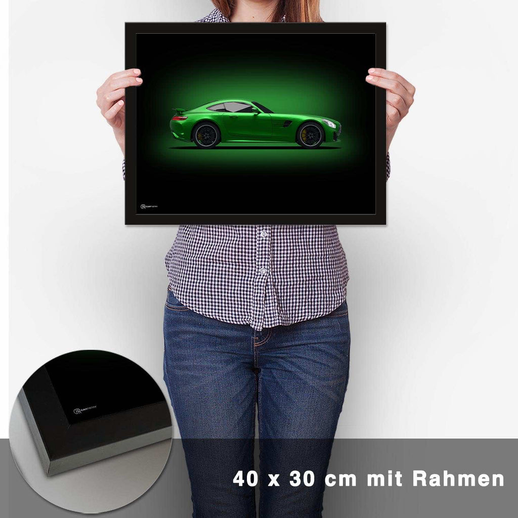 AMG GT R Poster Seite Dunkel - CARTISTRY