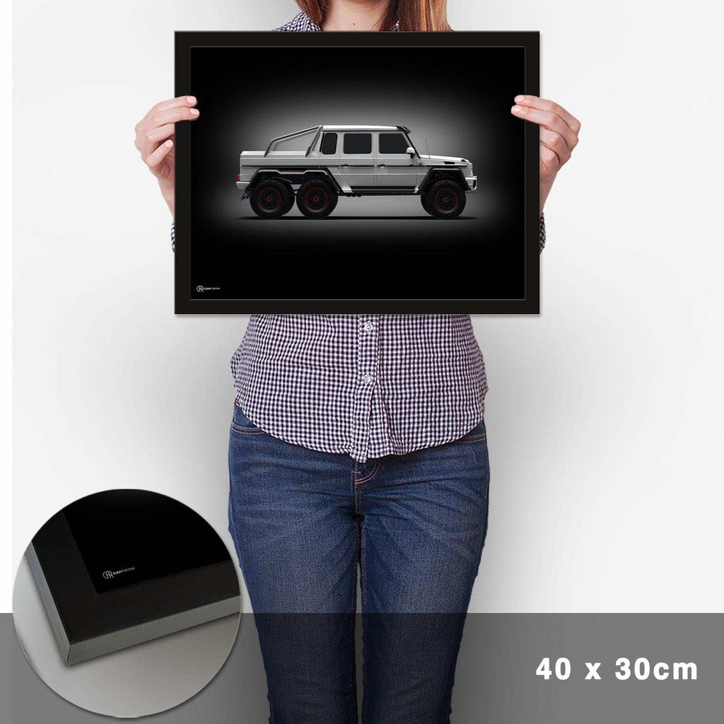 G63 6x6 AMG Poster Seite Dunkel - Cartistry
