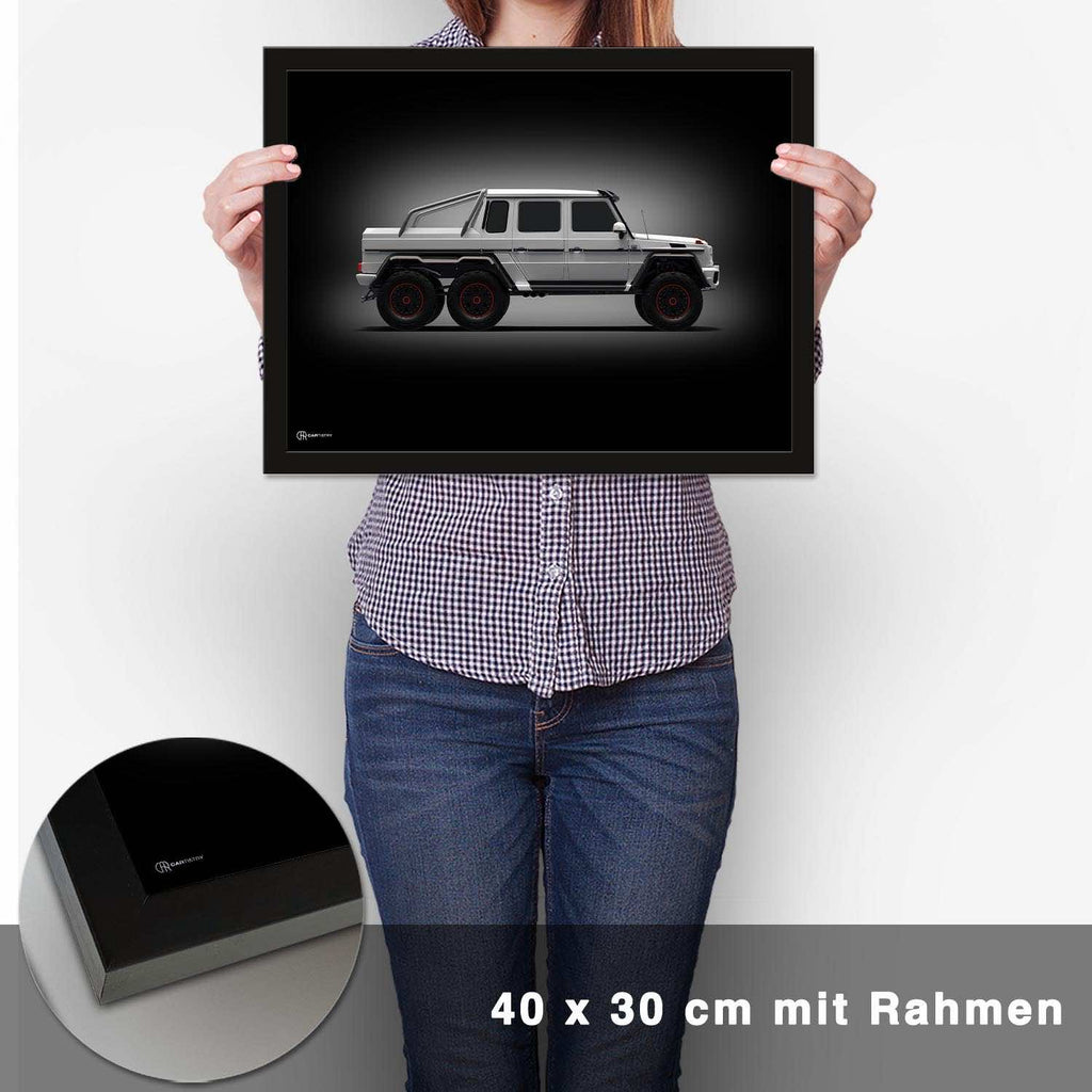 G63 6x6 AMG Poster Seite Dunkel - CARTISTRY