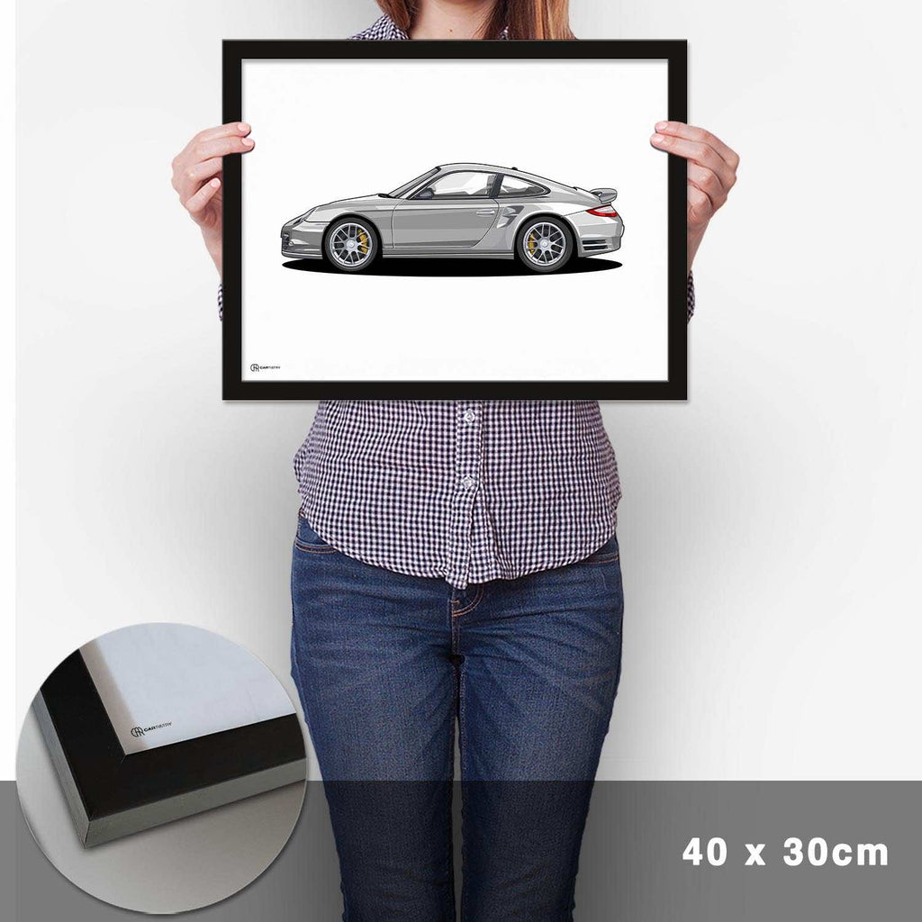 911 Turbo (997) Artwork Poster Hell - Cartistry
