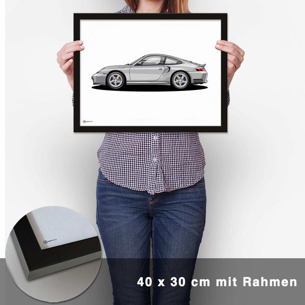 Lade das Bild in den Galerie-Viewer, 911 Turbo (996) Artwork Poster Hell - CARTISTRY
