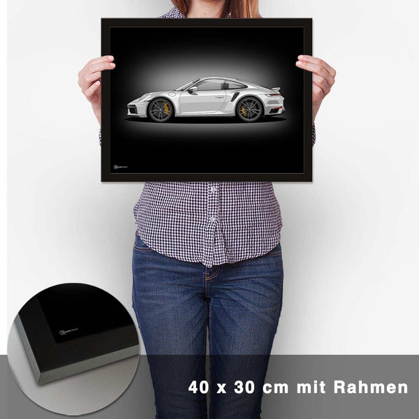 Lade das Bild in den Galerie-Viewer, 911 Turbo (992) Artwork Poster Dunkel - CARTISTRY