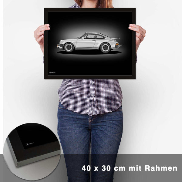 Lade das Bild in den Galerie-Viewer, 911 Turbo (930) Artwork Poster Dunkel - CARTISTRY