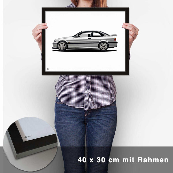 Lade das Bild in den Galerie-Viewer, M3 E36 Artwork Poster Hell - CARTISTRY