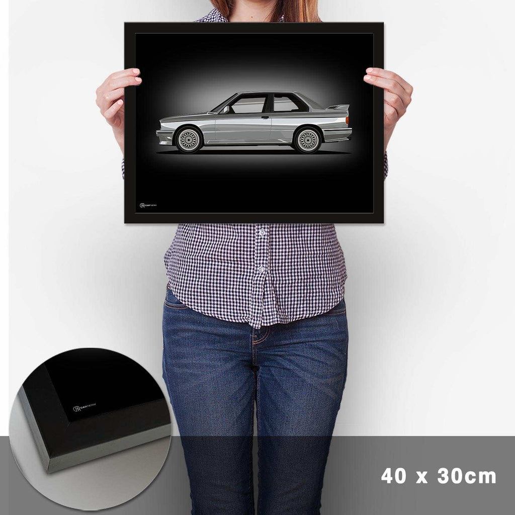 M3 E30 Artwork Poster Dunkel - Cartistry