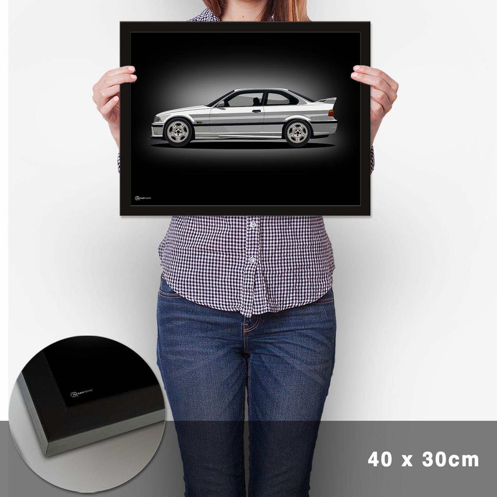 M3 E36 Artwork Poster Dunkel - Cartistry