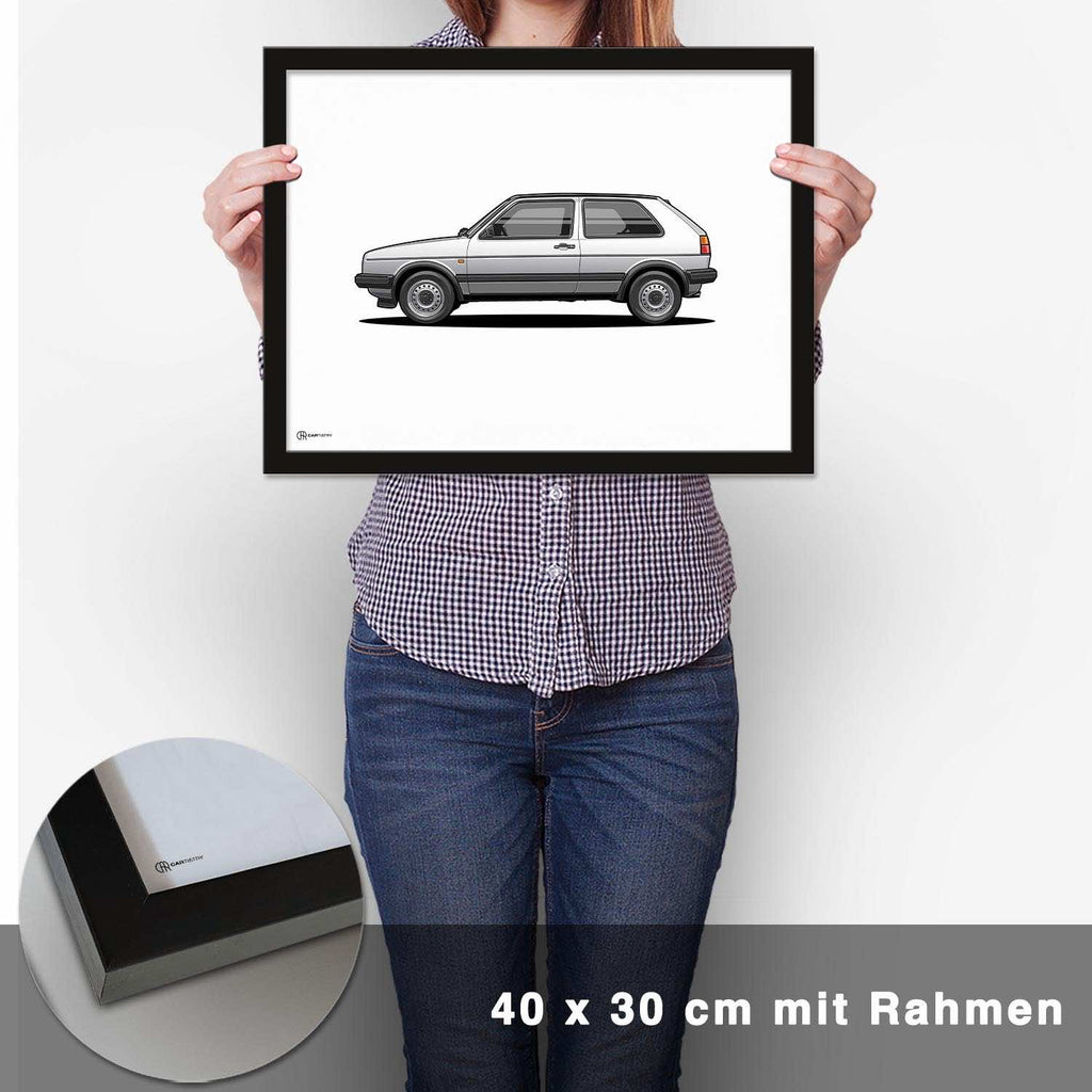 Golf 2 GTI Poster Hell - CARTISTRY