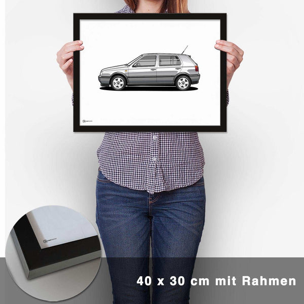 Lade das Bild in den Galerie-Viewer, Golf 3 GTI Poster Hell - CARTISTRY