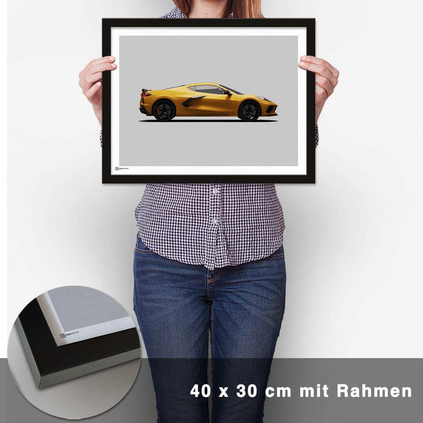 Lade das Bild in den Galerie-Viewer, Corvette C8 Poster Seite - CARTISTRY