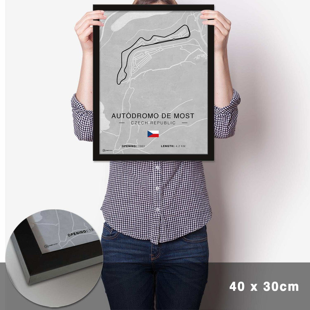 Autodrom Most Rennstrecken Poster - Hell - Cartistry