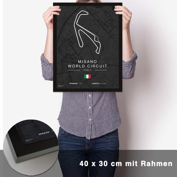Lade das Bild in den Galerie-Viewer, Misano Rennstrecken Poster - Dunkel - CARTISTRY
