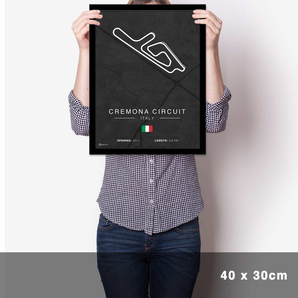 Cremona Rennstrecken Poster - Dunkel - Cartistry