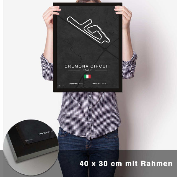 Lade das Bild in den Galerie-Viewer, Cremona Rennstrecken Poster - Dunkel - CARTISTRY