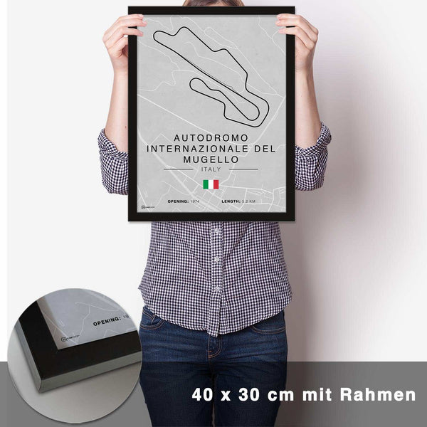 Lade das Bild in den Galerie-Viewer, Mugello Rennstrecken Poster - Hell - CARTISTRY