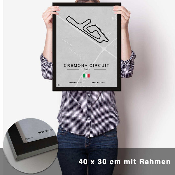 Lade das Bild in den Galerie-Viewer, Cremona Rennstrecken Poster - Hell - CARTISTRY