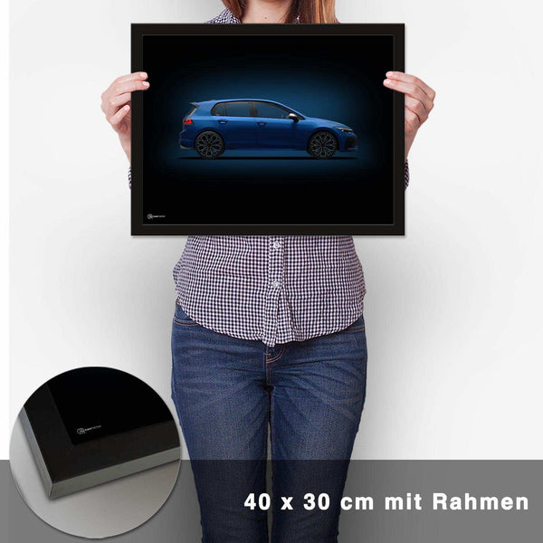 Lade das Bild in den Galerie-Viewer, Golf 8 R Poster Seite Dunkel - CARTISTRY