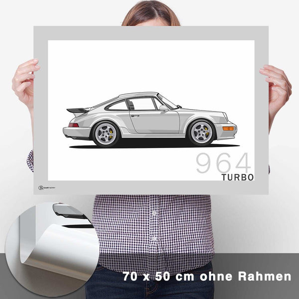 Lade das Bild in den Galerie-Viewer, 911 Turbo (964) Artwork Poster - CARTISTRY