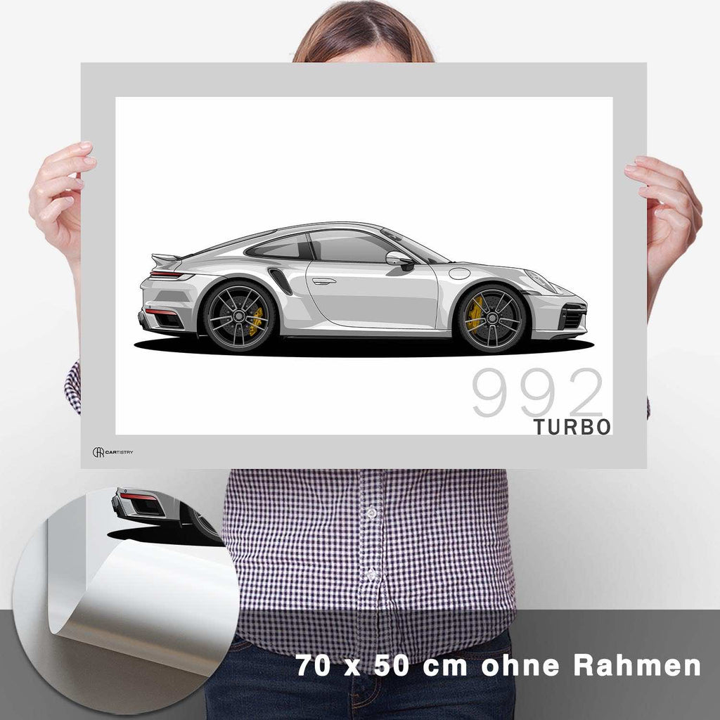 911 Turbo (992) Artwork Poster - CARTISTRY