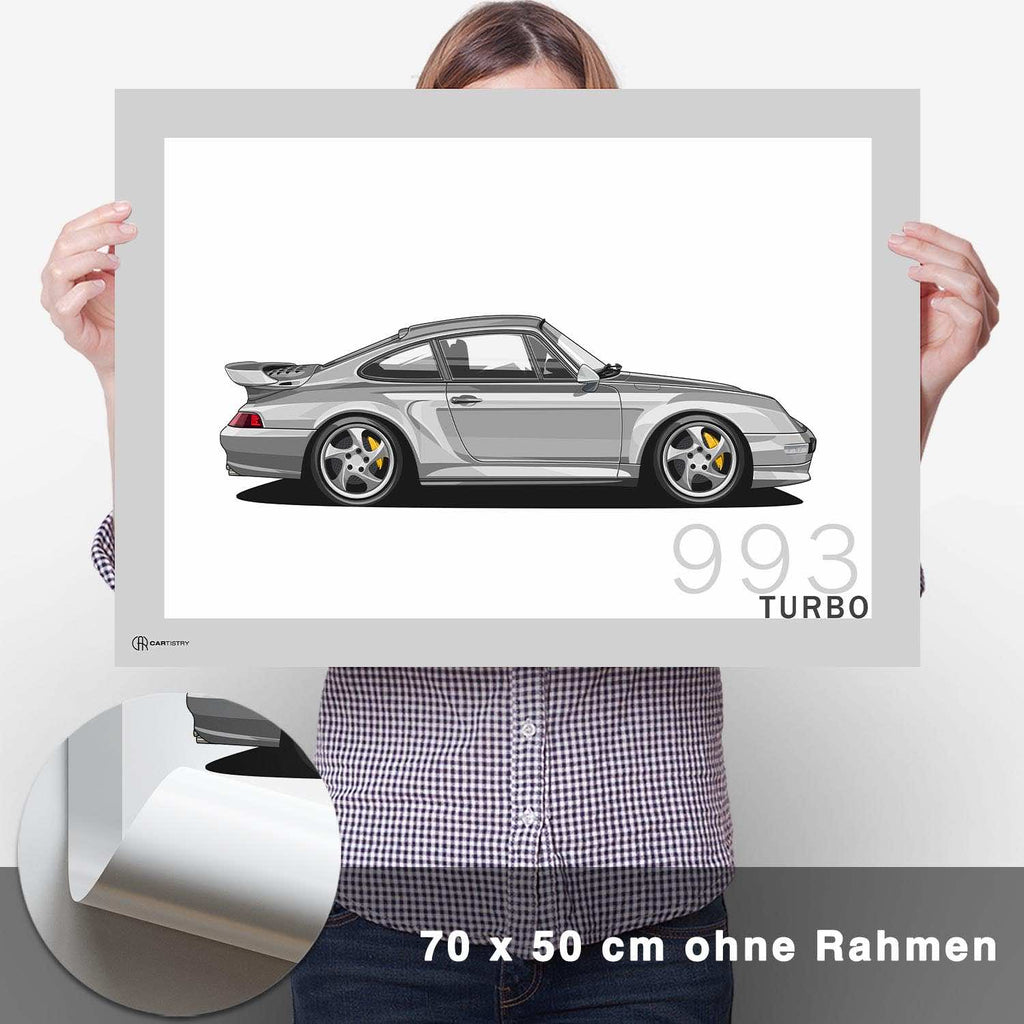 911 Turbo (993) Artwork Poster - CARTISTRY
