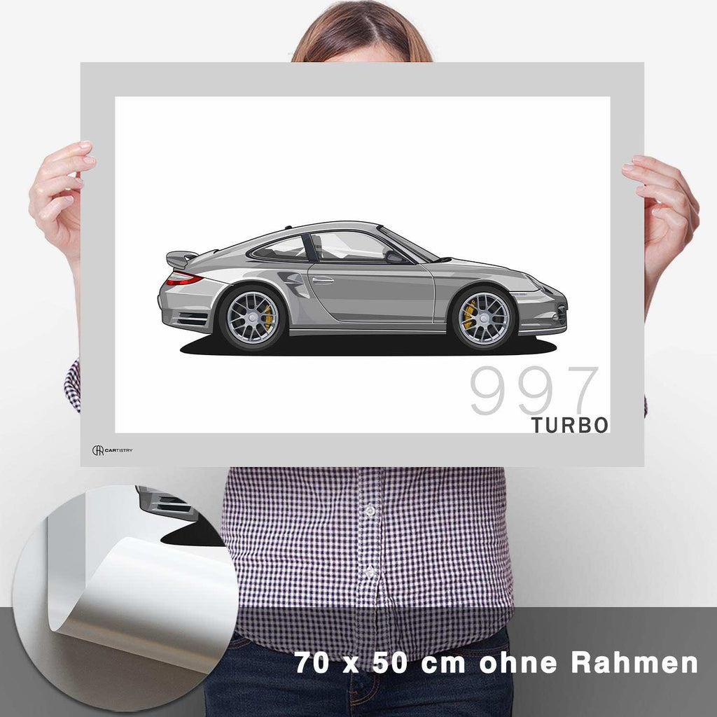 911 Turbo (997) Artwork Poster - CARTISTRY