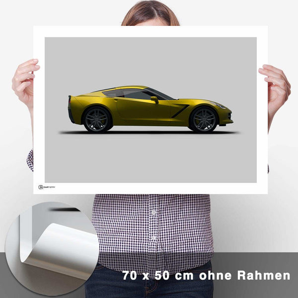 Lade das Bild in den Galerie-Viewer, Corvette C7 Poster Seite - CARTISTRY