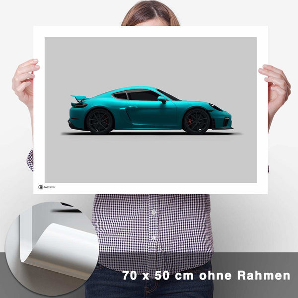 Lade das Bild in den Galerie-Viewer, Cayman GT4 Poster Seite - CARTISTRY