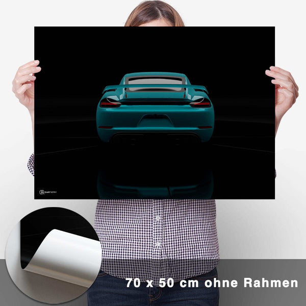 Lade das Bild in den Galerie-Viewer, Cayman GT4 Dark Heck Poster - CARTISTRY