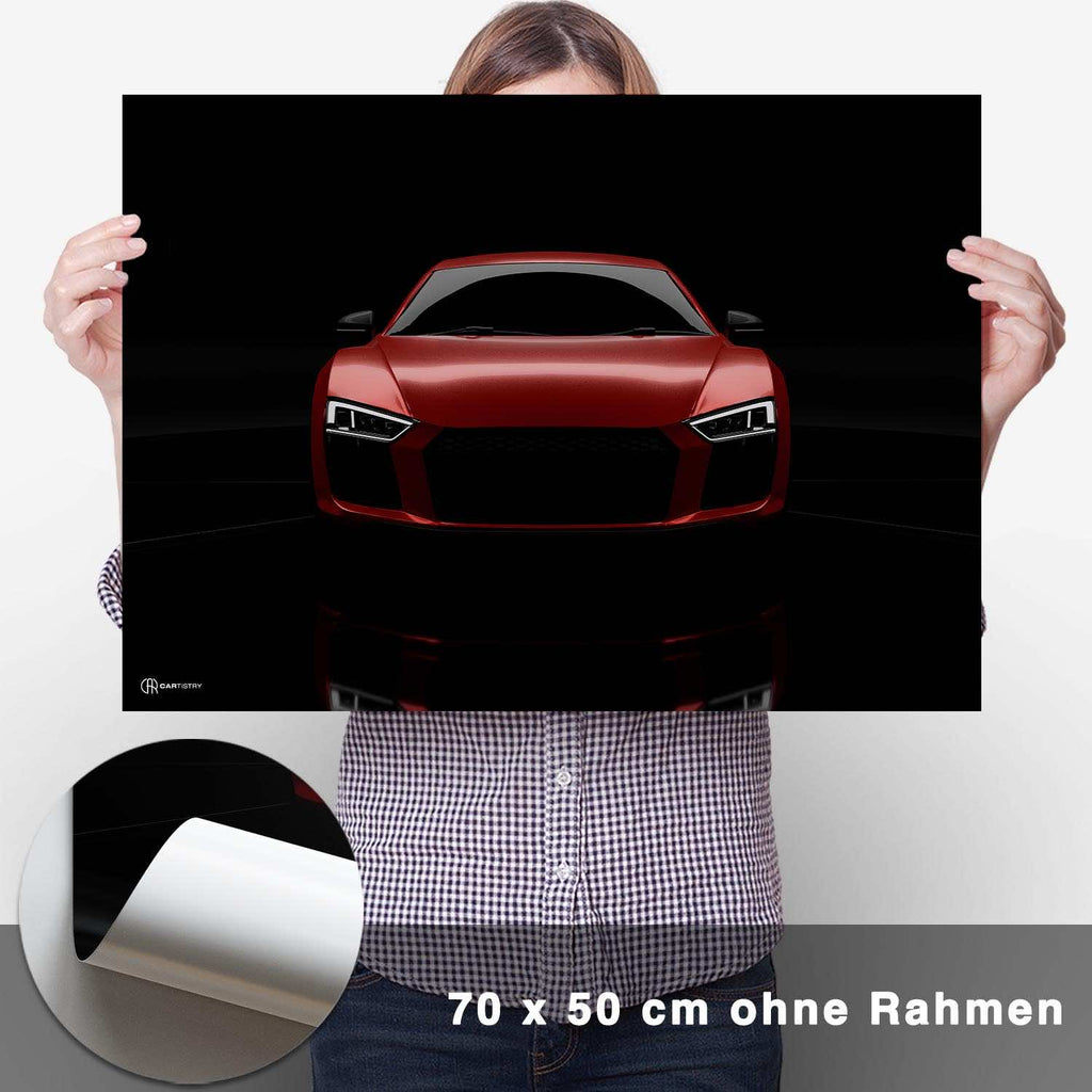 R8 Dark Front Poster - CARTISTRY