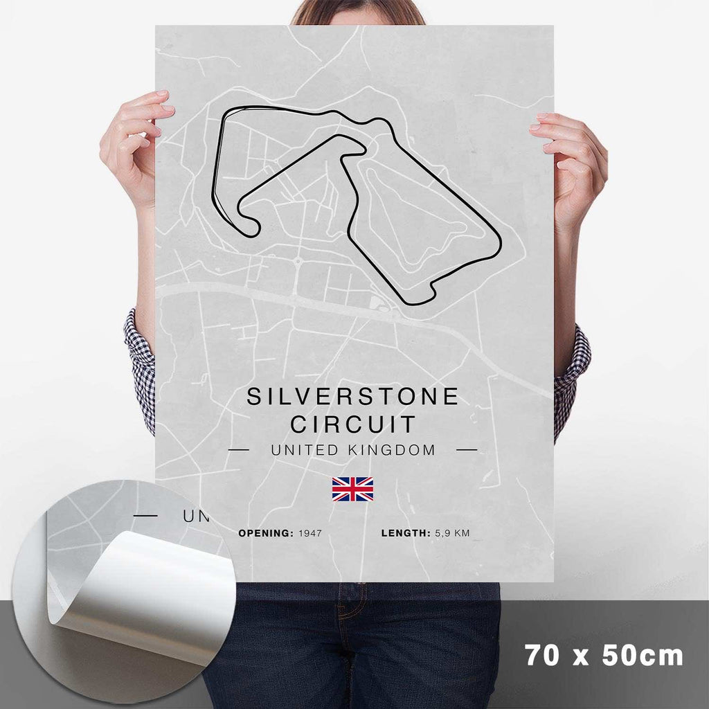 Silverstone Rennstrecken Poster - Hell - Cartistry
