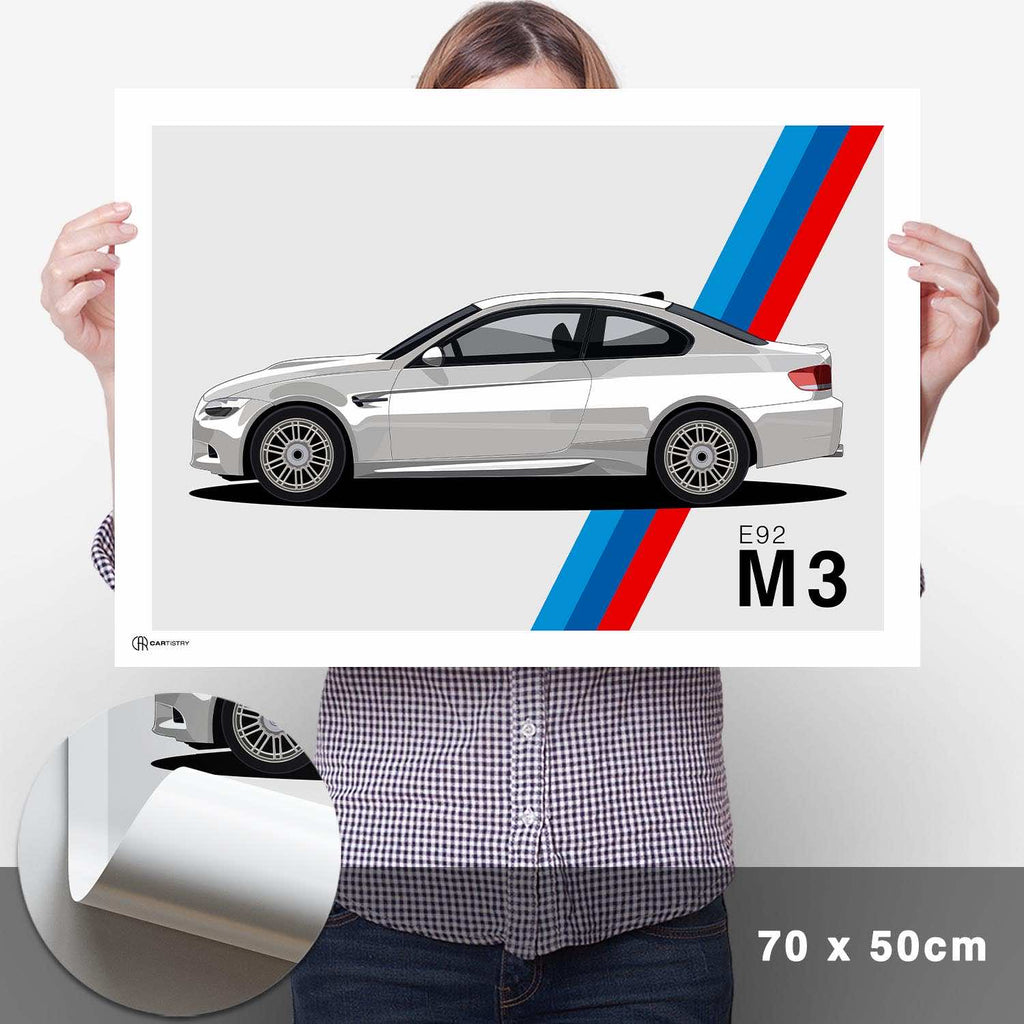 M3 E92 Artwork Poster - Cartistry