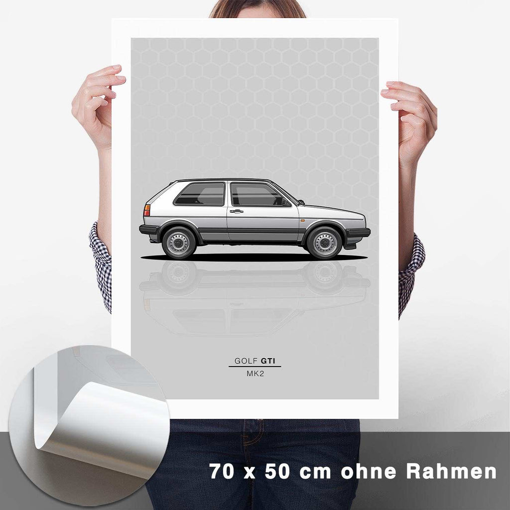 Golf 2 GTI Poster - CARTISTRY