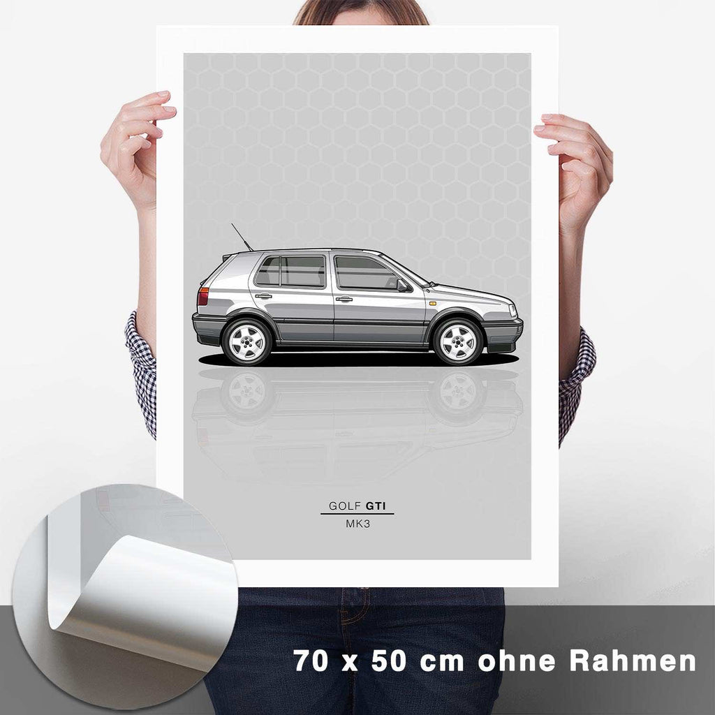 Golf 3 GTI Poster - CARTISTRY