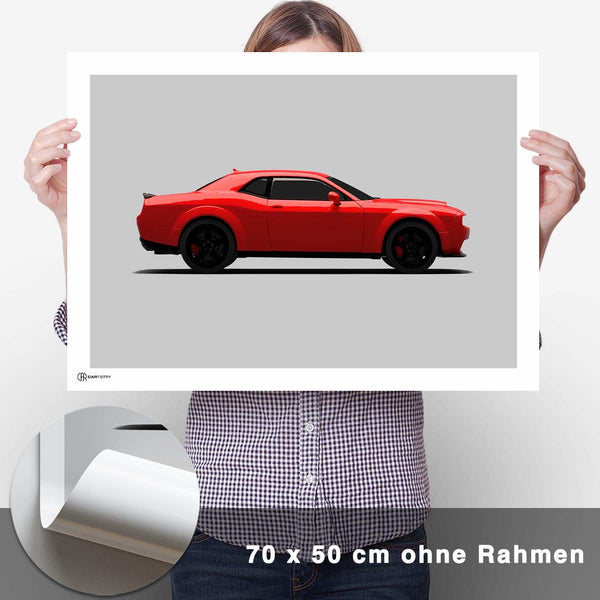 Lade das Bild in den Galerie-Viewer, Challenger SRT Demon Poster Seite - CARTISTRY