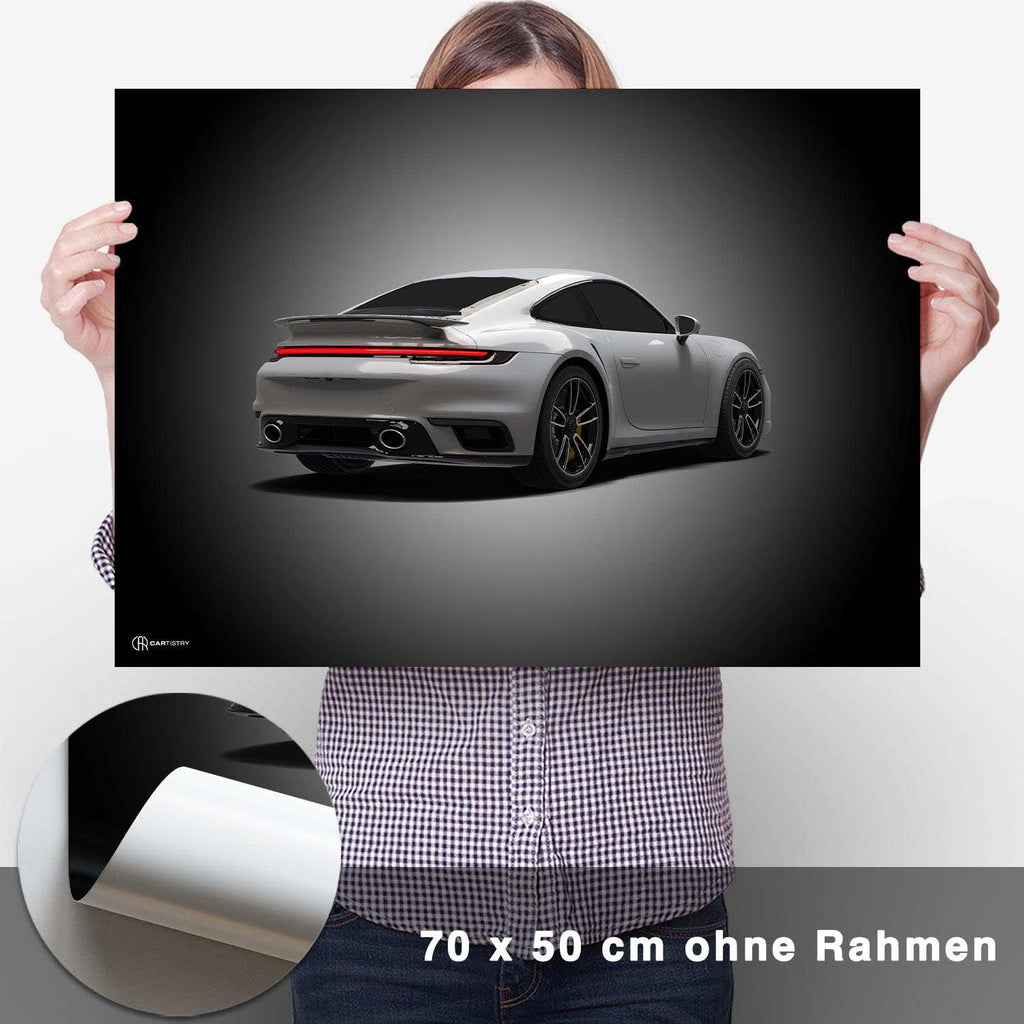 911 Turbo (992) Poster Heck - CARTISTRY