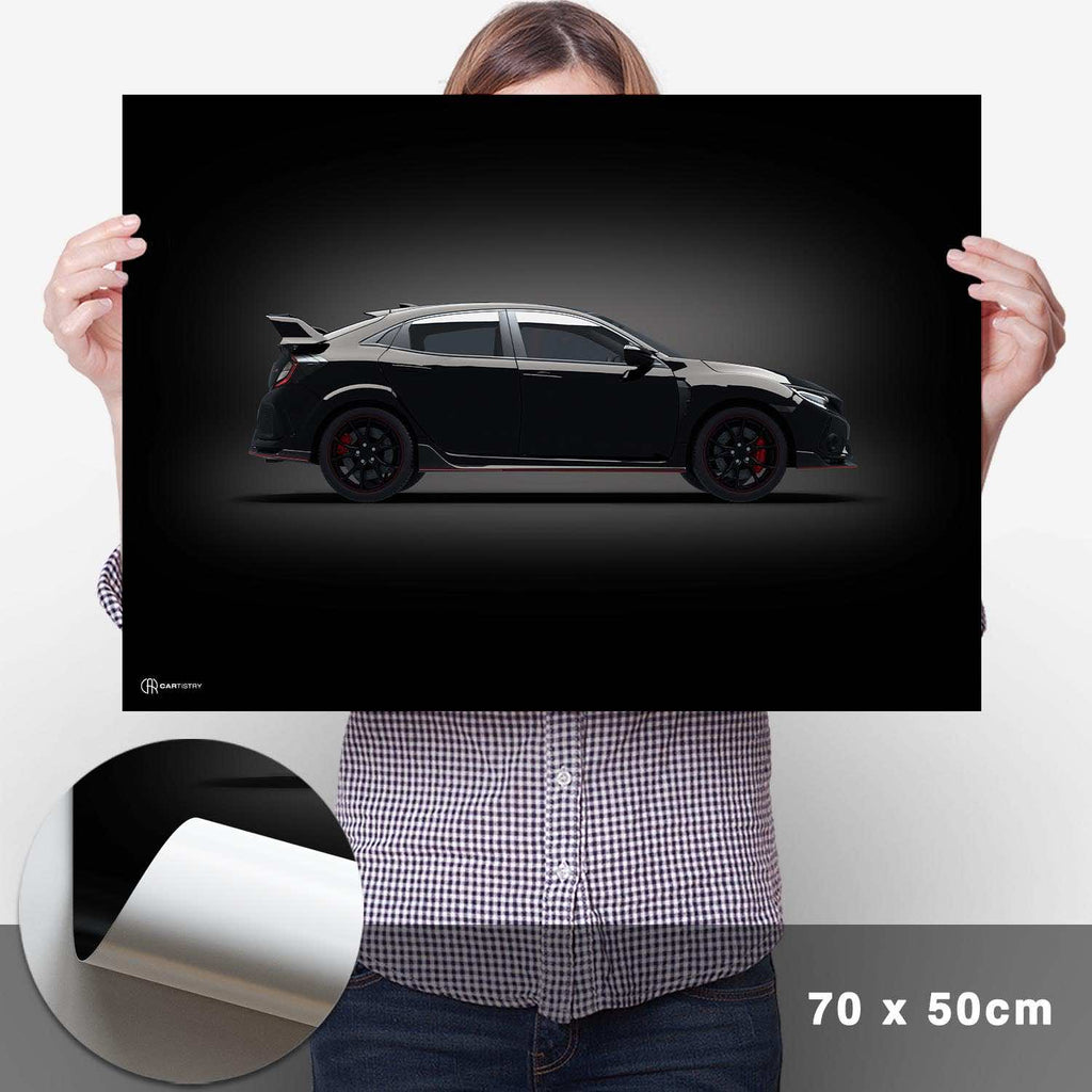 Civic Type R Poster Seite Dunkel - Cartistry