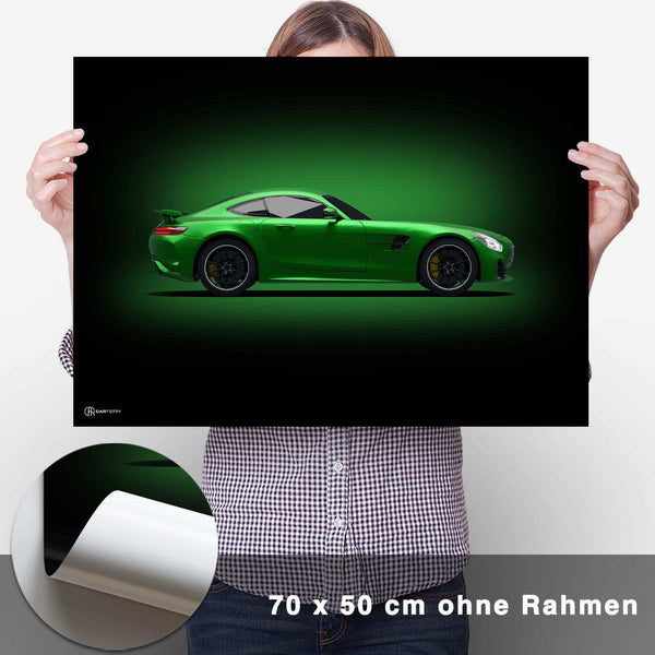 Lade das Bild in den Galerie-Viewer, AMG GT R Poster Seite Dunkel - CARTISTRY